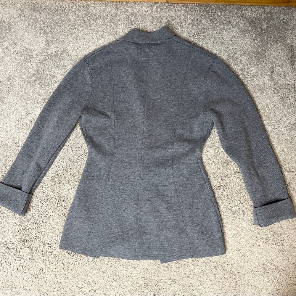 COS Women's Gray Knitted Waisted Blazer 100% Wool Size Small - Picture 14 of 14